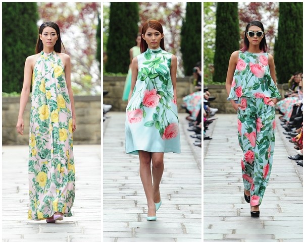 Váy tràn ngập sắc hoa “bành trướng” làng mốt mùa hè 2015