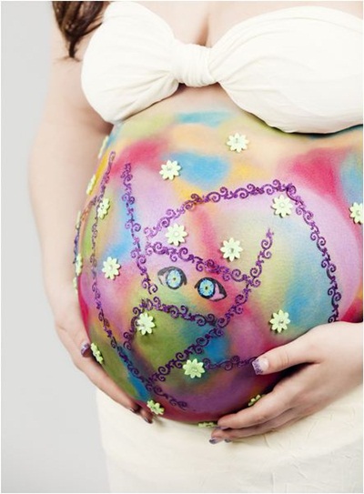 Body painting trên bụng bầu, các bà mẹ tương lai có muốn thử không?