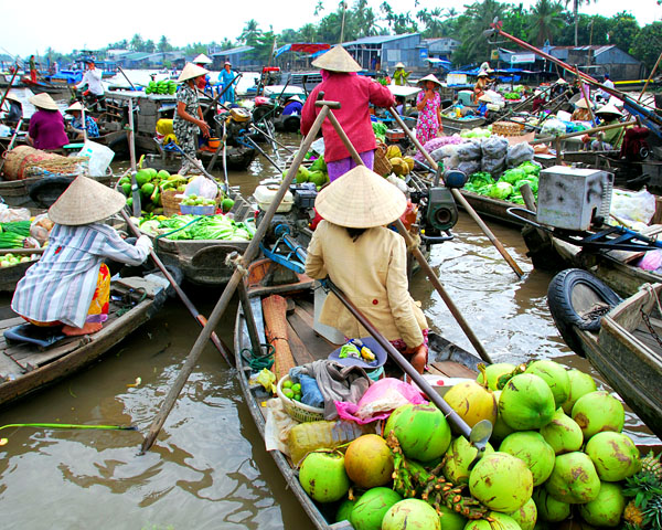 Dạo một vòng quanh chợ nổi đồng bằng sông Cửu Long