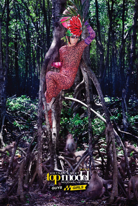 Vietnam's Next Top Model 2015 tập 6: Chụp hình với khỉ