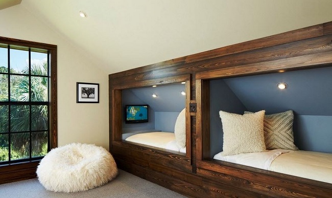 Khéo bài trí hai giường gọn xinh trong một phòng ngủ 5