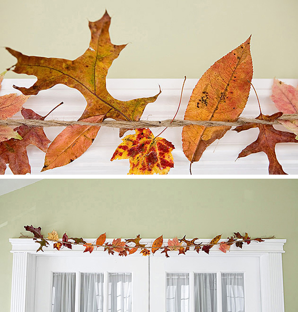 Mang cả mùa thu vào nhà với mẹo trang trí với lá khô