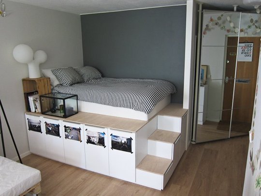6 ý tưởng thiết kế tủ và giá để đồ cho phòng ngủ chật hẹp