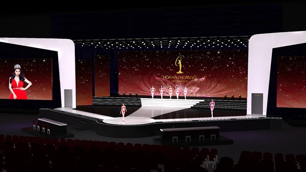 “Hé lộ” sân khấu khủng và khách mời của đêm Chung kết Hoa hậu HVVN 2015