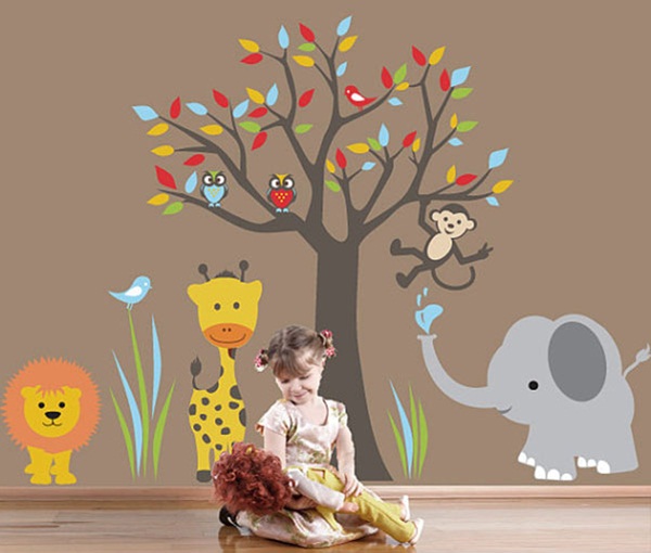 15 ý tưởng trang trí tường decal siêu dễ thương dành cho các bé