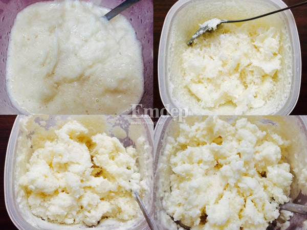 Cách làm kem xôi lá dứa