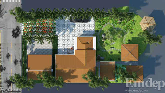 Thiết kế nhà vườn truyền thống xanh mướt cho đại gia đình 1