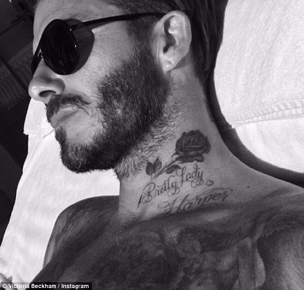 HOT: David Beckham được con gái cưng thiết kế hình xăm