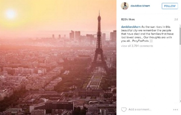 Sao thế giới cầu nguyện cho Paris