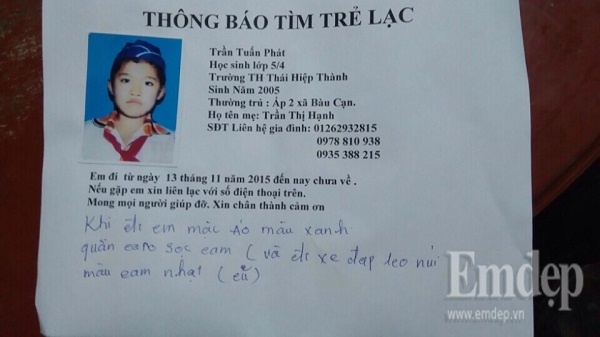 Gia đình bé trai 10 tuổi mất tích bí ẩn vô cùng lo lắng