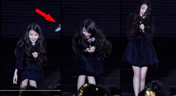 Kpop News: IU bất ngờ bị… ném chai nước vào mặt tại buổi concert