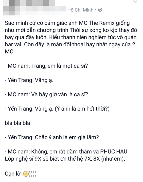 Vợ cũ chê Thành Trung nói tiếng Anh dở khi làm MC The Remix