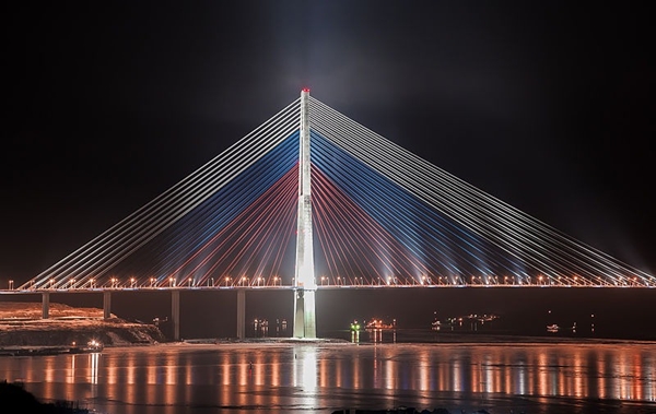 Ấn tượng với cây cầu dài dây văng nhất thế giới tại nước Nga