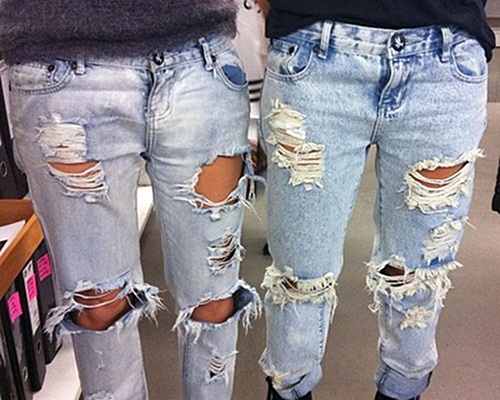 Tự chế lại quần jeans cũ thành những 