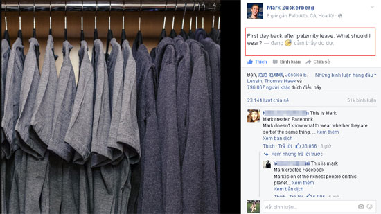 Chiêm ngưỡng tủ quần áo 'có 1 không 2' của ông trùm Facebook