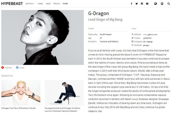 G-Dragon - người Hàn Quốc duy nhất lọt danh sách 100 nhân vật có ảnh hưởng nhất thế giới