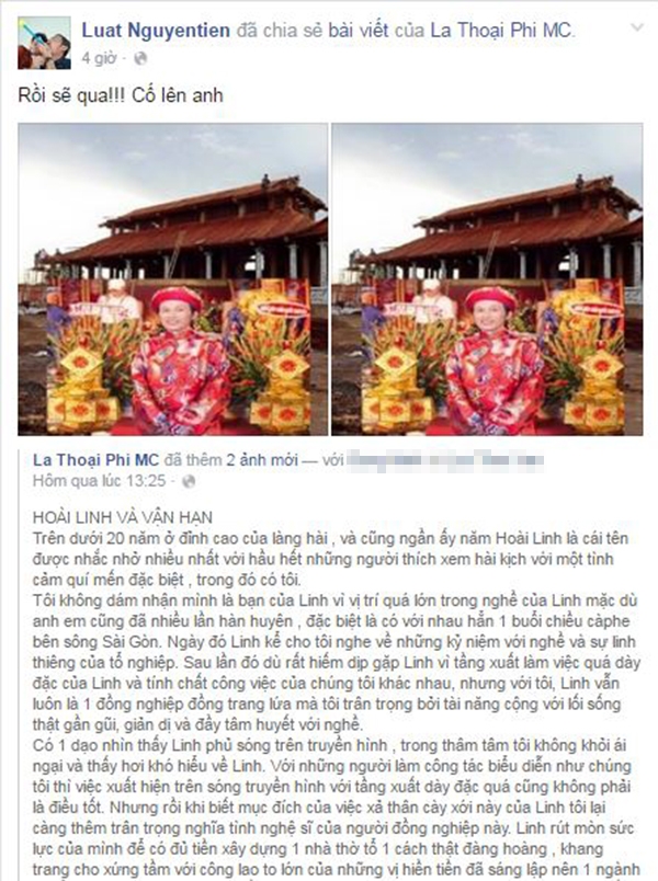 Nghệ sĩ Việt lên tiếng bảo vệ đền thờ Tổ của NSƯT Hoài Linh