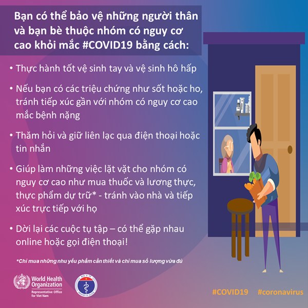 Bộ Y tế và WHO khuyến cáo: Những việc quan trọng cần phải thực hiện ngay nếu bạn thuộc nhóm nguy cơ cao nhiễm COVID-19