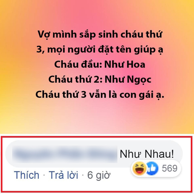 Ông bố nhờ cư dân mạng đặt tên cho con, nhận được kết quả mà 'lặn' không dám sủi tăm