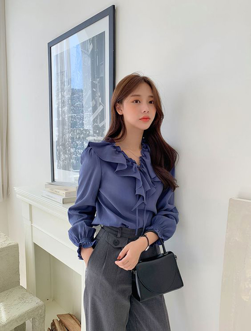 Che dáng gầy bằng áo blouse