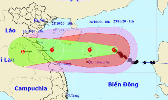 Bão số 8 còn cách Hoàng Sa 300km, sẽ giảm cấp khi vào biển Hà Tĩnh - Quảng Trị