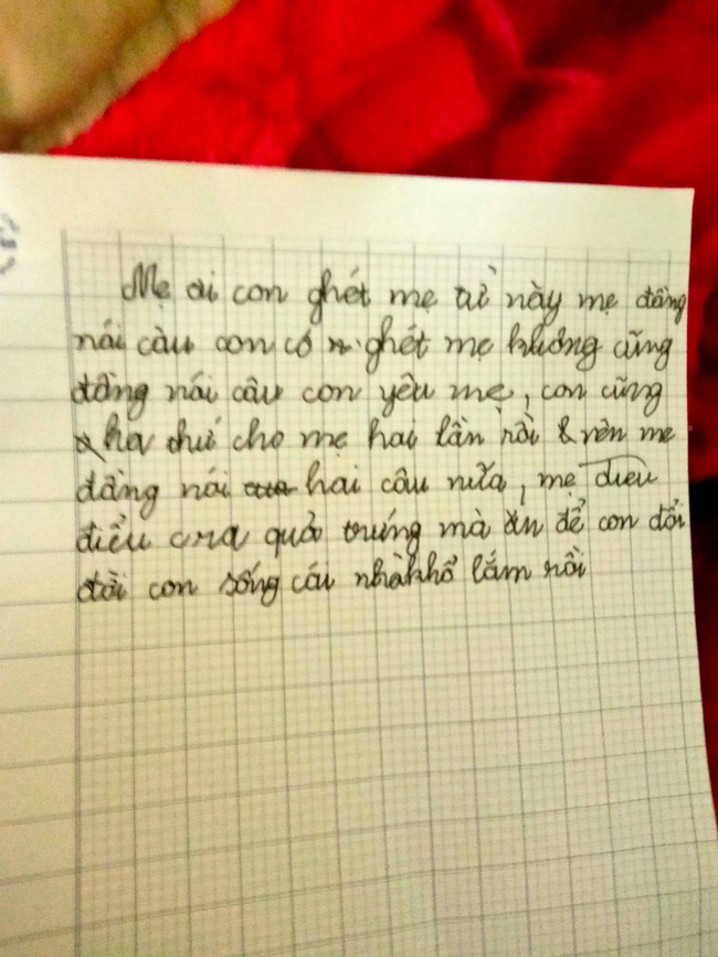 Mẹ ơi con ghét mẹ, con đã tha thứ 2 lần rồi nên mẹ đừng nói gì nữa'' - Bức thư đầy đau xót của đứa trẻ làm mọi vị phụ huynh bừng tỉnh về cách đối xử với con