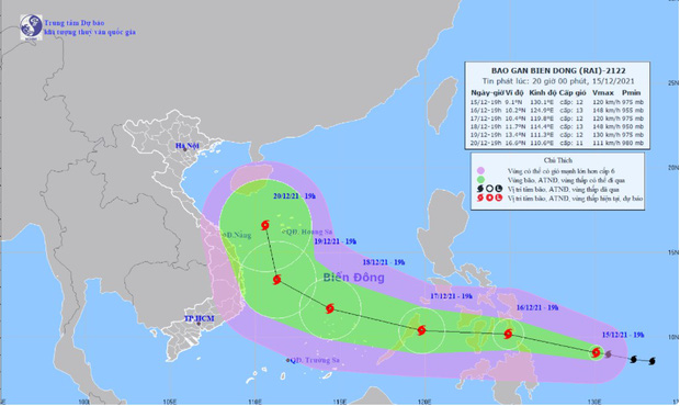 Bão RAI giật cấp 16, đang tiến vào biển Đông