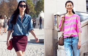 Phối denim "đẹp, trẻ, khỏe" như siêu mẫu Liu Wen