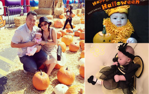 Halloween, bé Hailee nhà Duy Uyên hóa bí ngô, ong vàng ngộ nghĩnh