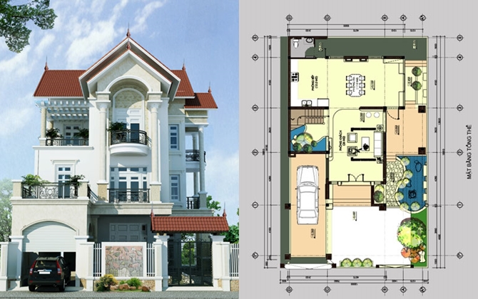 Biệt thự 110m2 tinh tế, cổ điển và có không gian sinh thái