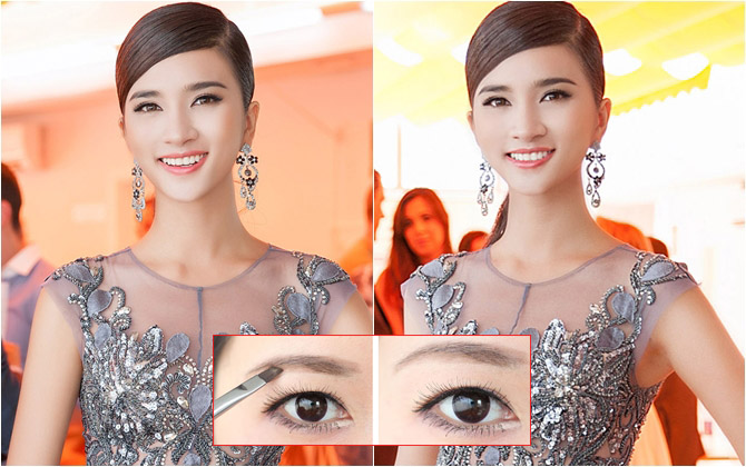 Kẻ lông mày kiểu Hàn tự nhiên như Kim Tuyến