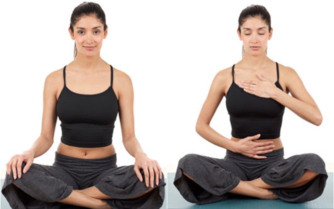 Hít thở sâu đúng cách để giảm mỡ bụng 