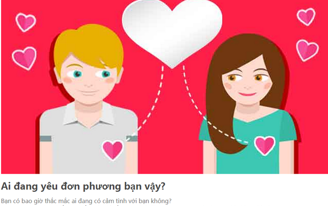 Ứng dụng Ai đang yêu đơn phương bạn của vonvon