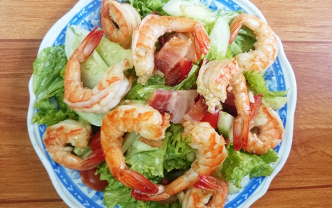 Salad tôm thịt nguội "chống nóng" cho bữa tối 