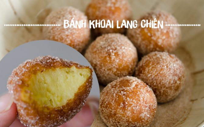 Ngon quá - bánh khoai lang chiên giòn thơm 