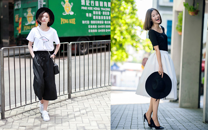 Phối đồ trắng đen "trong 1 nốt nhạc" đẹp như fashionista