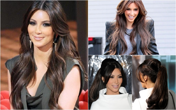 10 kiểu tóc đáng học hỏi của Kim Kardashian