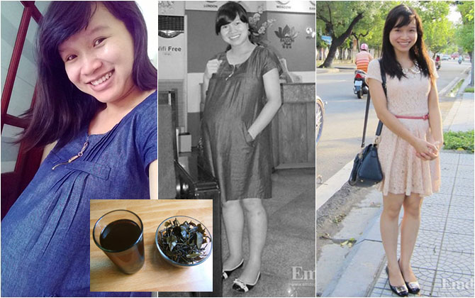 Bà mẹ một con giảm 21kg nhờ chè vằng