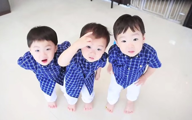 Soi độ đáng yêu của bộ ba nhí Song Brothers 