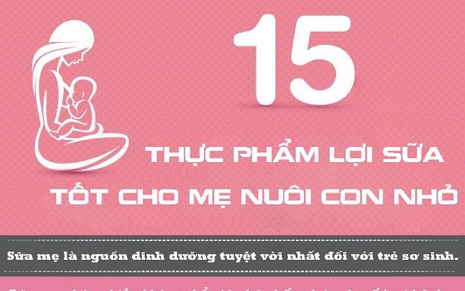 15 thực phẩm lợi sữa tốt nhất cho mẹ đang nuôi con nhỏ