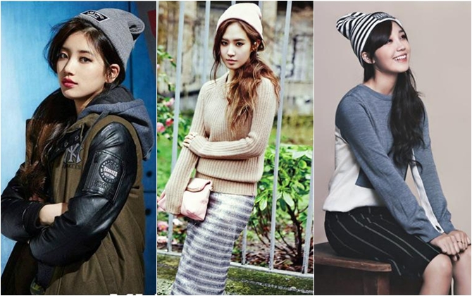 Diện mũ beanie mùa đông đẹp như sao Hàn