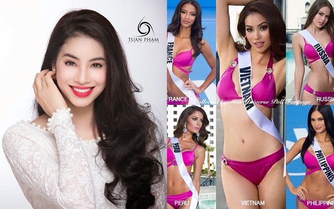 Miss Universe 2015: Phạm Hương dẫn đầu Top 5 Miss Bikini.