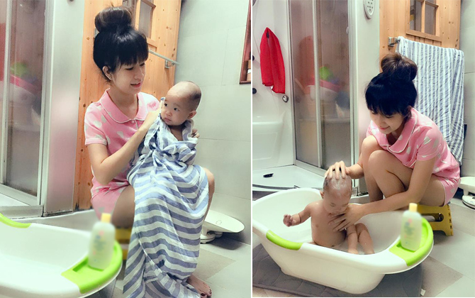Kinh nghiệm tắm bé để da con không khô nẻ, nhờn dính