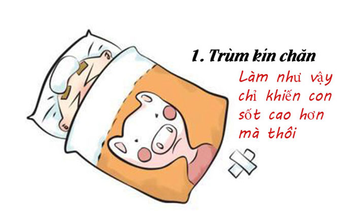 Những sai lầm không nên mắc phải khi hạ sốt cho trẻ