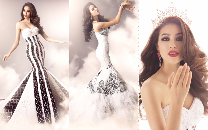 Choáng ngợp trước váy dạ hội của Phạm Hương tại Miss Universe 2015