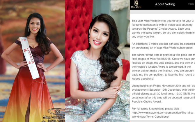 Lý do Lan Khuê bị “xử ép” tại Miss World 2015?