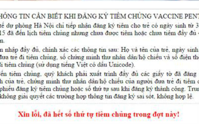 Phụ huynh "vật vã" đăng ký tiêm chủng cho con qua mạng và tổng đài