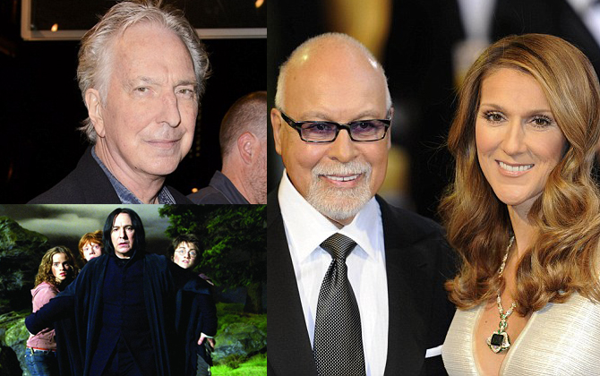 US-UK: Giáo sư Snape, chồng Celine Dion đồng loạt qua đời vì ung thư