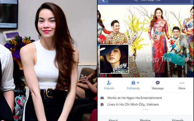 Hà Hồ bị hack facebook và đổi thành tên lạ