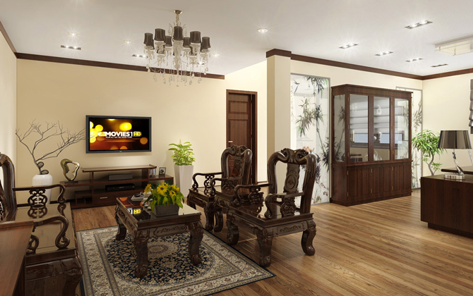 Thiết kế nội thất sang trọng nhà 136m2 chào xuân Bính Thân 